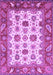 Machine Washable Abstract Purple Modern Area Rugs, wshabs3716pur