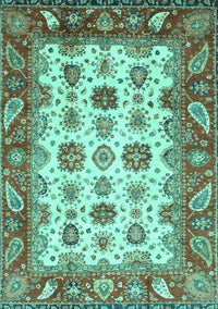 Abstract Turquoise Modern Rug, abs3716turq