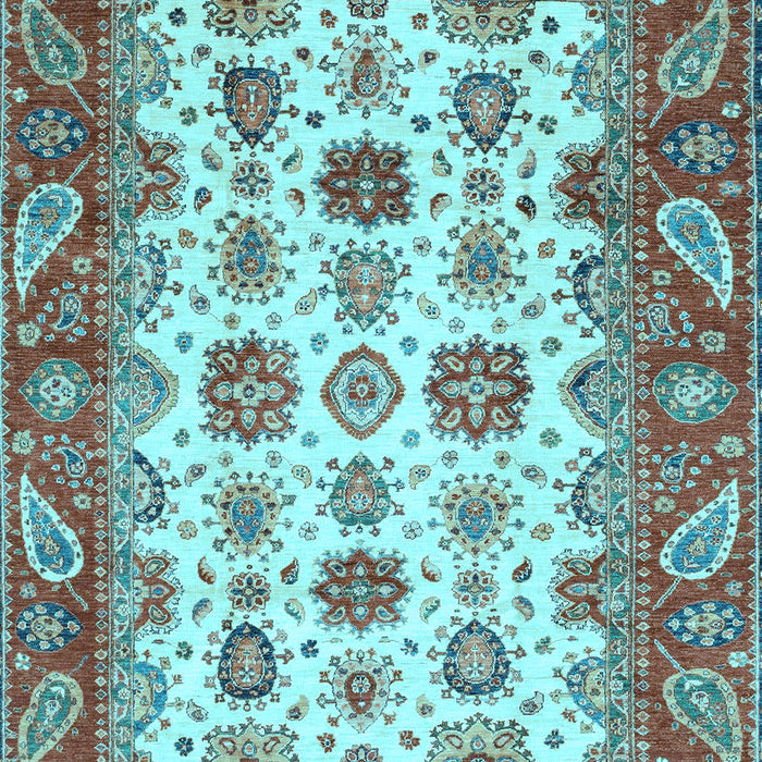 Abstract Light Blue Modern Rug, abs3716lblu