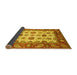 Sideview of Abstract Yellow Modern Rug, abs3716yw