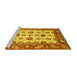 Sideview of Machine Washable Abstract Yellow Modern Rug, wshabs3716yw