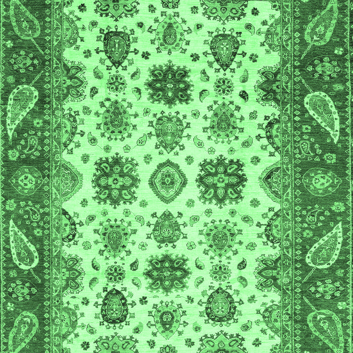 Machine Washable Abstract Emerald Green Modern Area Rugs, wshabs3716emgrn