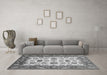 Machine Washable Abstract Gray Modern Rug in a Living Room,, wshabs3716gry