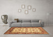 Machine Washable Abstract Brown Modern Rug in a Living Room,, wshabs3716brn