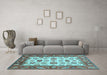 Machine Washable Abstract Light Blue Modern Rug in a Living Room, wshabs3716lblu