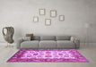 Machine Washable Abstract Purple Modern Area Rugs in a Living Room, wshabs3716pur