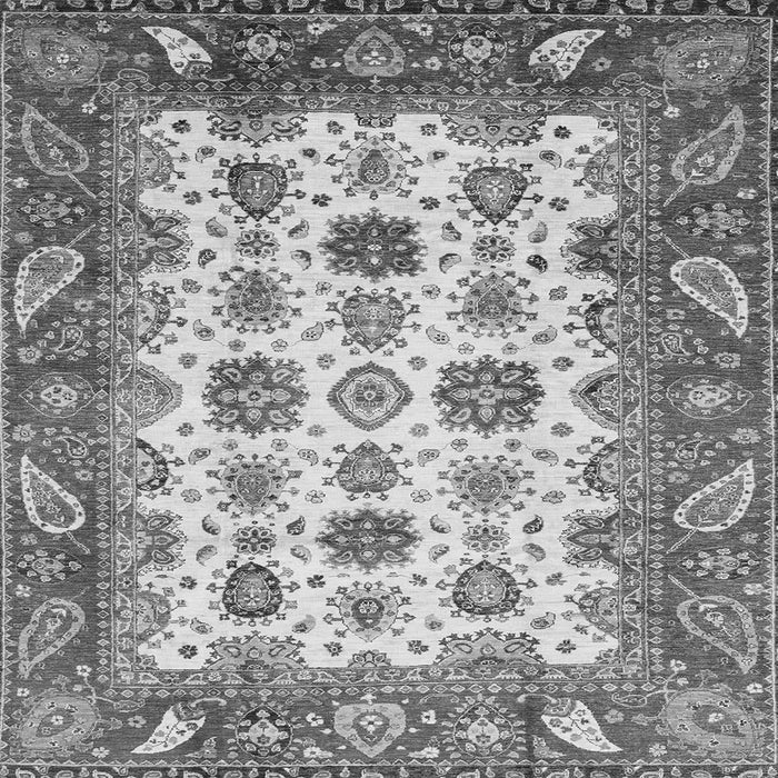 Square Machine Washable Abstract Gray Modern Rug, wshabs3716gry