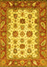 Abstract Yellow Modern Rug, abs3716yw