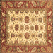 Square Machine Washable Abstract Brown Modern Rug, wshabs3716brn