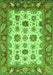 Machine Washable Abstract Green Modern Area Rugs, wshabs3716grn