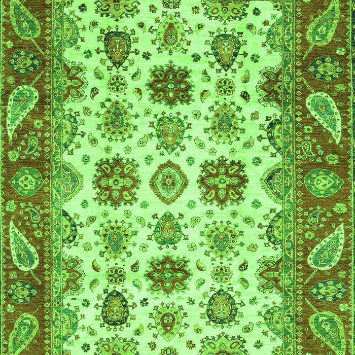 Machine Washable Abstract Green Modern Area Rugs, wshabs3716grn