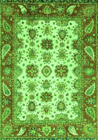 Abstract Green Modern Rug, abs3716grn