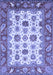 Abstract Blue Modern Rug, abs3716blu