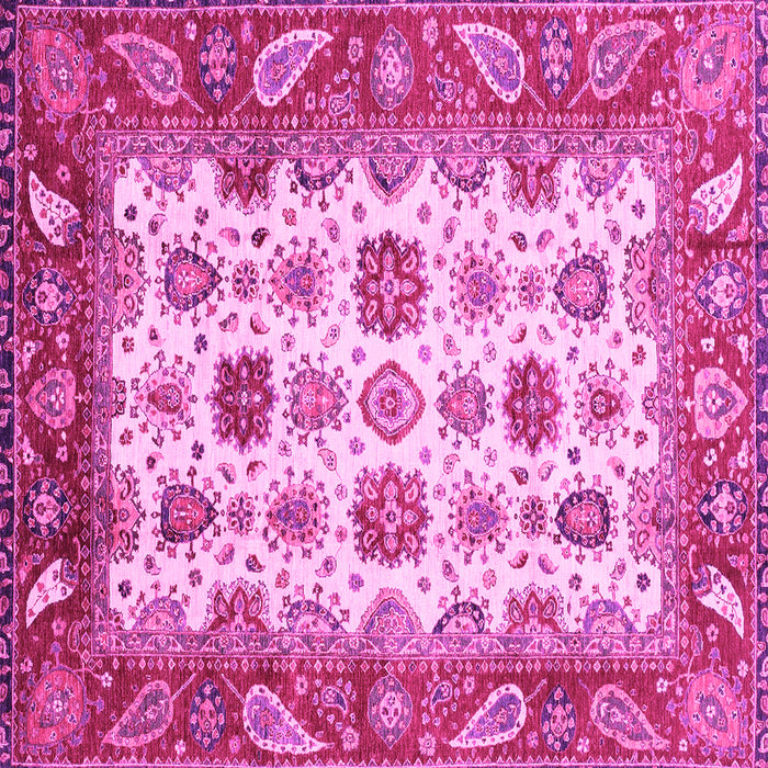 Square Abstract Pink Modern Rug, abs3716pnk