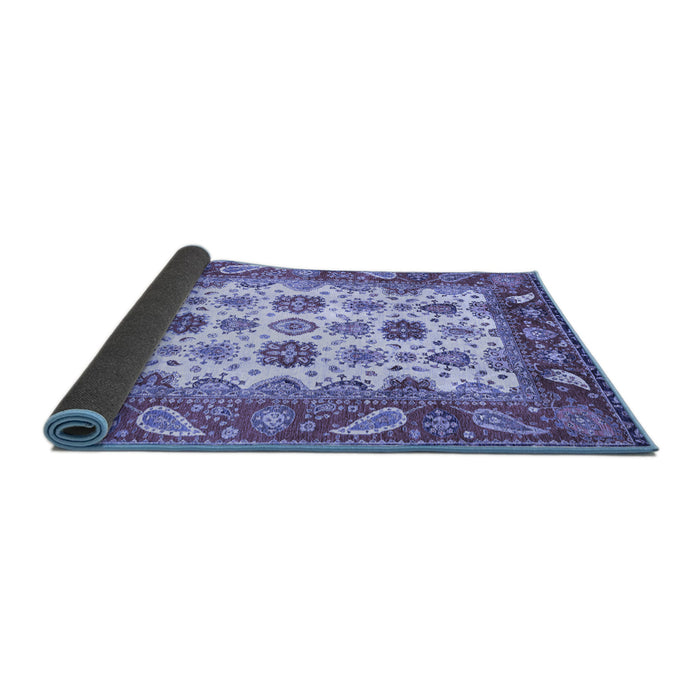 Sideview of Abstract Blue Modern Rug, abs3716blu