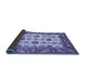 Sideview of Abstract Blue Modern Rug, abs3716blu