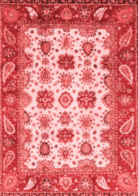 Abstract Red Modern Rug, abs3716red