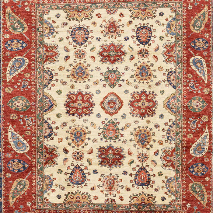 Machine Washable Abstract Red Rug, wshabs3716