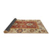 Sideview of Abstract Yellow Modern Rug, abs3717