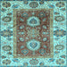 Square Machine Washable Abstract Light Blue Modern Rug, wshabs3717lblu