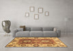 Machine Washable Abstract Brown Modern Rug in a Living Room,, wshabs3717brn