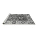 Sideview of Machine Washable Abstract Gray Modern Rug, wshabs3717gry