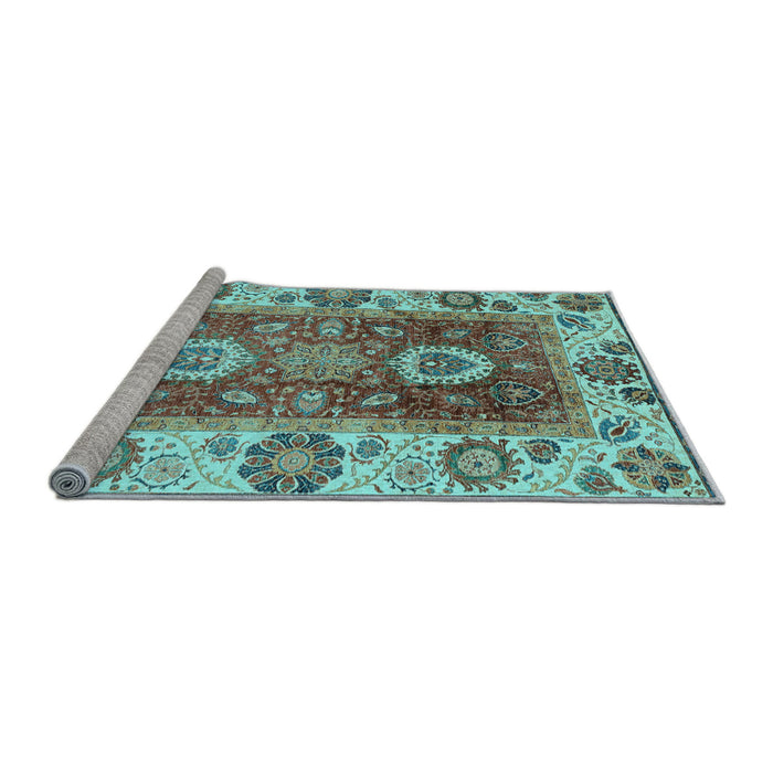 Sideview of Machine Washable Abstract Light Blue Modern Rug, wshabs3717lblu