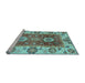 Sideview of Machine Washable Abstract Light Blue Modern Rug, wshabs3717lblu