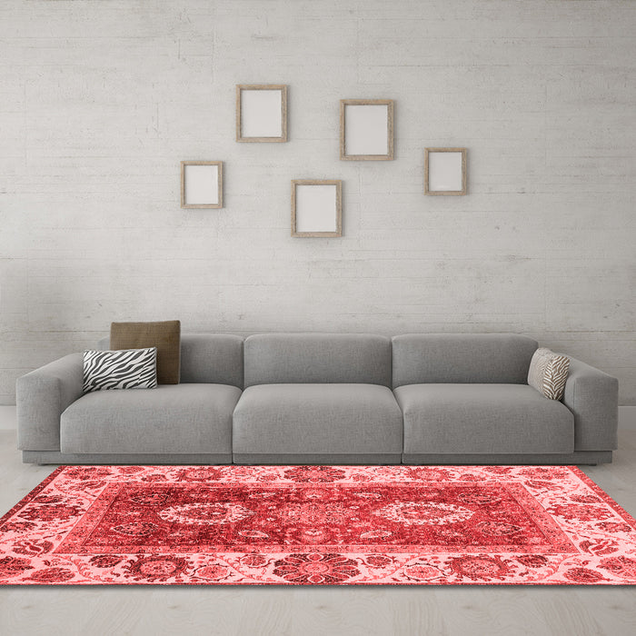 Modern Red Washable Rugs