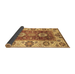 Sideview of Abstract Brown Modern Rug, abs3717brn