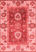 Abstract Red Modern Area Rugs