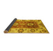 Sideview of Abstract Yellow Modern Rug, abs3717yw