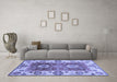 Machine Washable Abstract Blue Modern Rug in a Living Room, wshabs3717blu