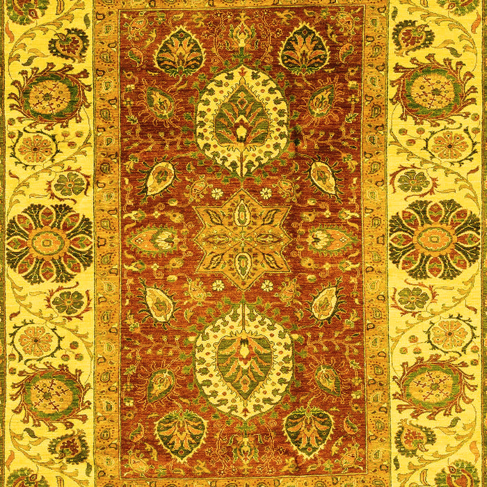 Machine Washable Abstract Yellow Modern Rug, wshabs3717yw