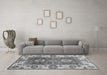 Machine Washable Abstract Gray Modern Rug in a Living Room,, wshabs3717gry