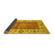 Sideview of Abstract Yellow Modern Rug, abs3718yw