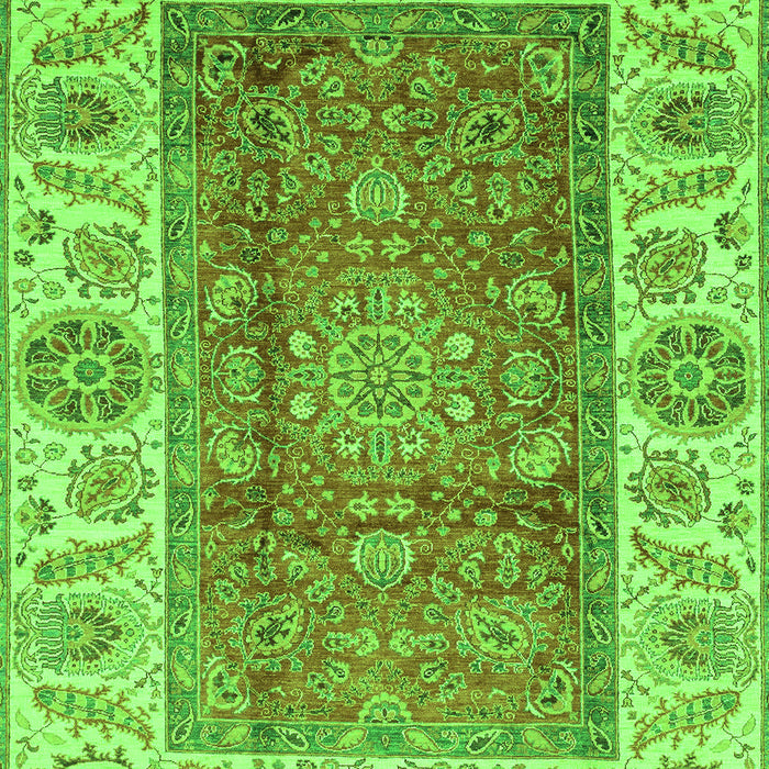 Machine Washable Abstract Green Modern Area Rugs, wshabs3718grn