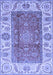 Machine Washable Abstract Blue Modern Rug, wshabs3718blu