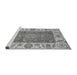 Sideview of Machine Washable Abstract Gray Modern Rug, wshabs3718gry