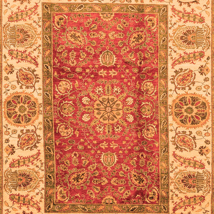 Machine Washable Abstract Orange Modern Area Rugs, wshabs3718org