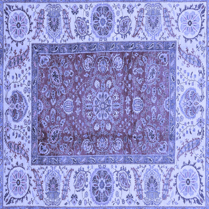 Square Machine Washable Abstract Blue Modern Rug, wshabs3718blu