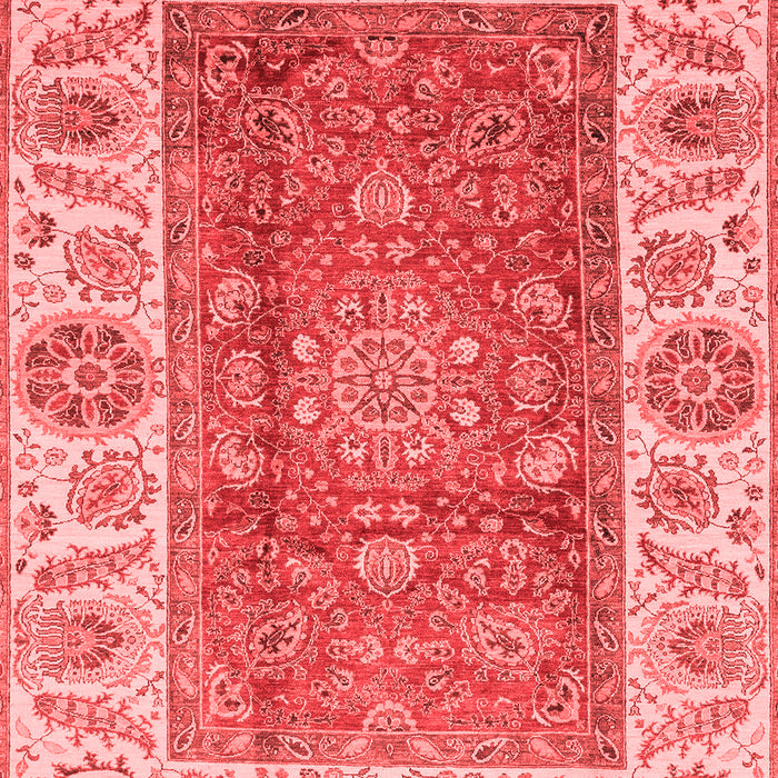 Machine Washable Abstract Red Modern Rug, wshabs3718red
