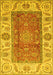 Abstract Yellow Modern Rug, abs3718yw