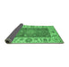 Sideview of Abstract Emerald Green Modern Rug, abs3718emgrn