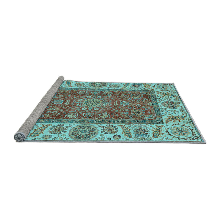 Sideview of Machine Washable Abstract Light Blue Modern Rug, wshabs3718lblu