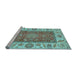 Sideview of Machine Washable Abstract Light Blue Modern Rug, wshabs3718lblu