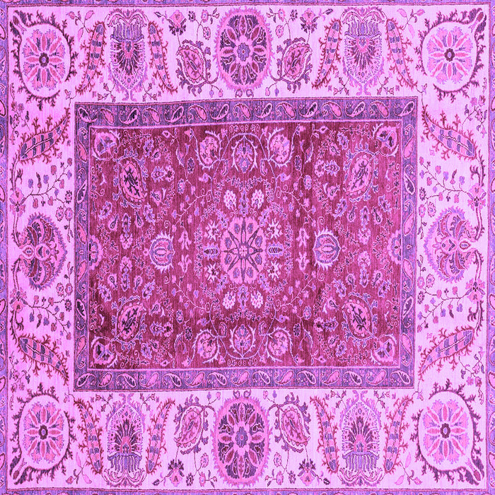 Square Machine Washable Abstract Purple Modern Area Rugs, wshabs3718pur