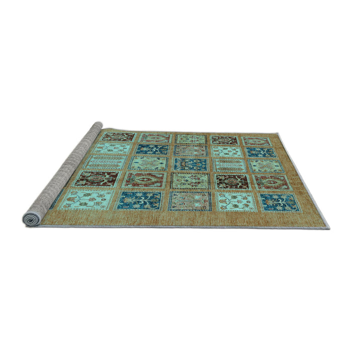 Sideview of Machine Washable Abstract Light Blue Modern Rug, wshabs3719lblu