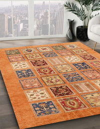 Abstract Orange Modern Rug, abs3719