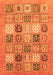 Machine Washable Abstract Orange Modern Area Rugs, wshabs3719org